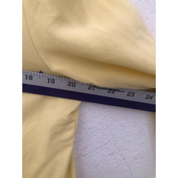 Soft Surroundings Yellow 1/4 Zip Pullover Top Size M Button Hem Knit Shirt - Picture 5 of 10
